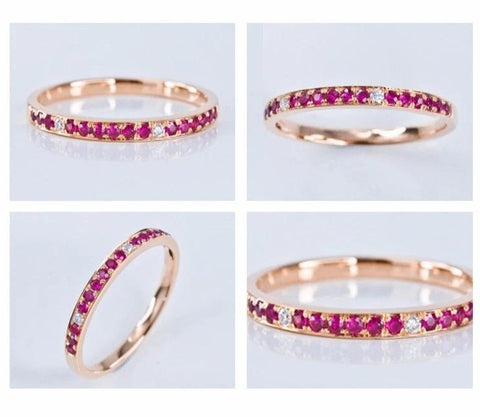 Pink Sapphire Eternity Ring - Prime Adore