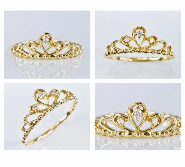Vintage Tiara Crown Ring - Prime Adore