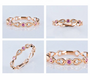 Pink Sapphire Deco Ring - Prime Adore