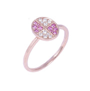 X-Circle Pink Sapphire Ring - Prime Adore