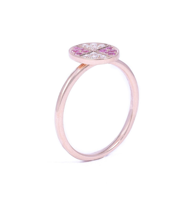 X-Circle Pink Sapphire Ring - Prime Adore