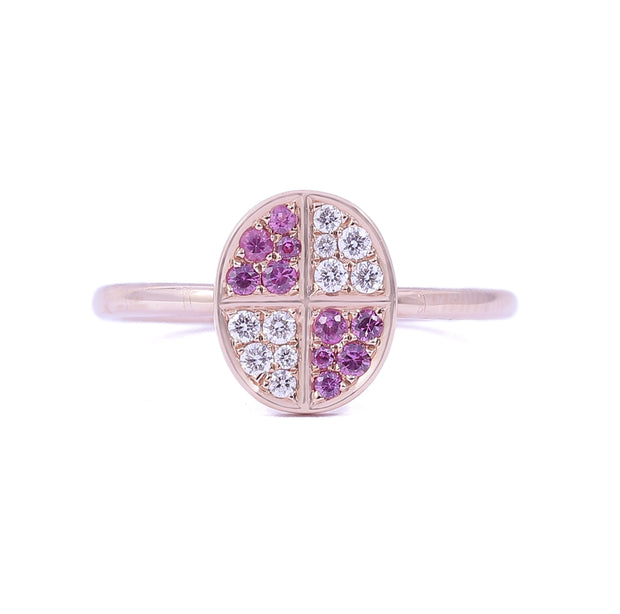 X-Circle Pink Sapphire Ring - Prime Adore