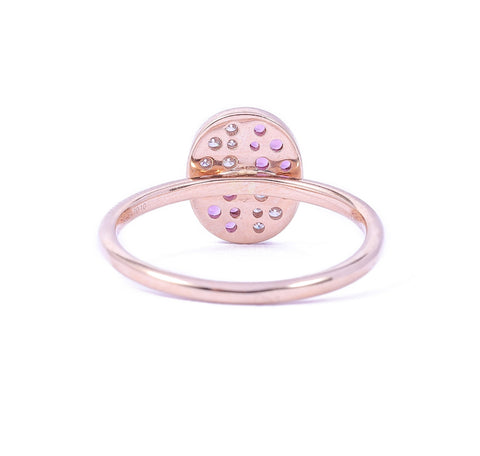 X-Circle Pink Sapphire Ring - Prime Adore