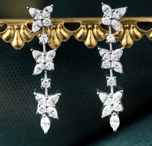 Flower Chandelier Earrings - Prime Adore