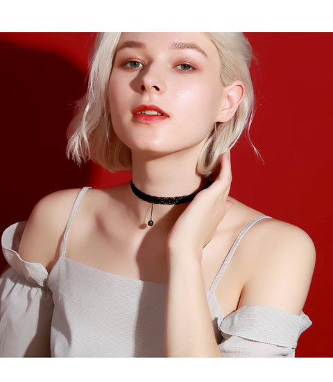 Dark Lace Choker - Prime Adore
