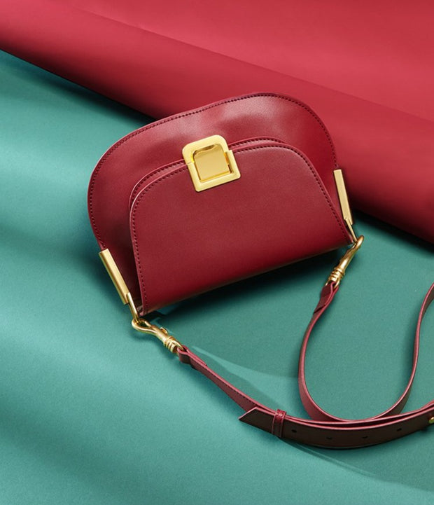 Leather Crossbody Saddle Bag - Prime Adore