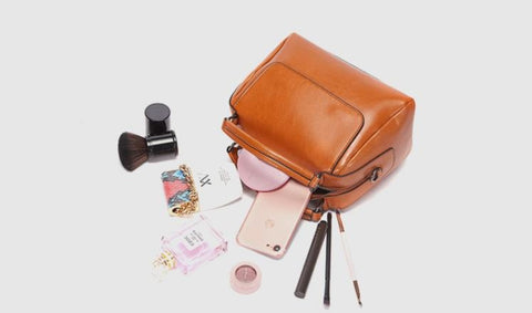 Leather One-Shoulder Handbag - Prime Adore
