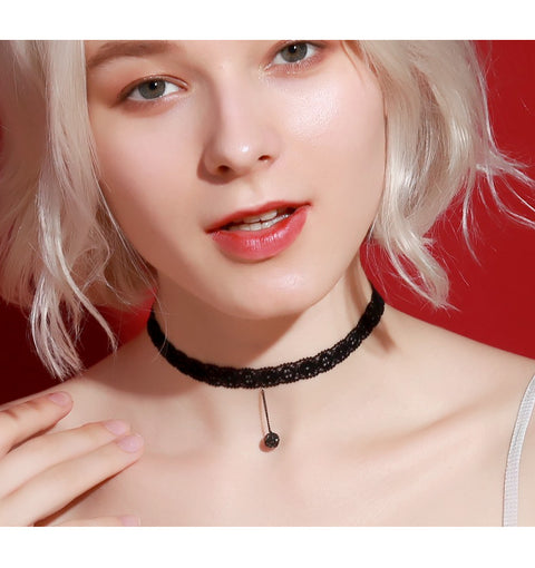 Dark Lace Choker - Prime Adore