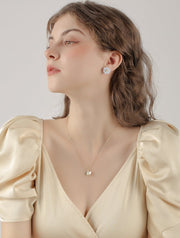 925银针甜美小雏菊系列耳饰蜜蜂树叶项链套装时尚百搭个性耳环女 - Prime Adore