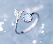 Mermaid Tail Moonstone Adjustable Ring - Prime Adore