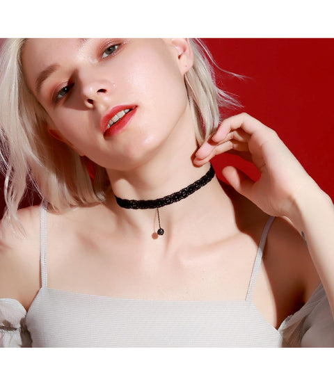Dark Lace Choker - Prime Adore