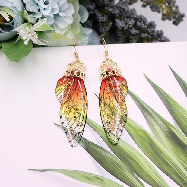 Cicada Wing Drop Earrings - Prime Adore