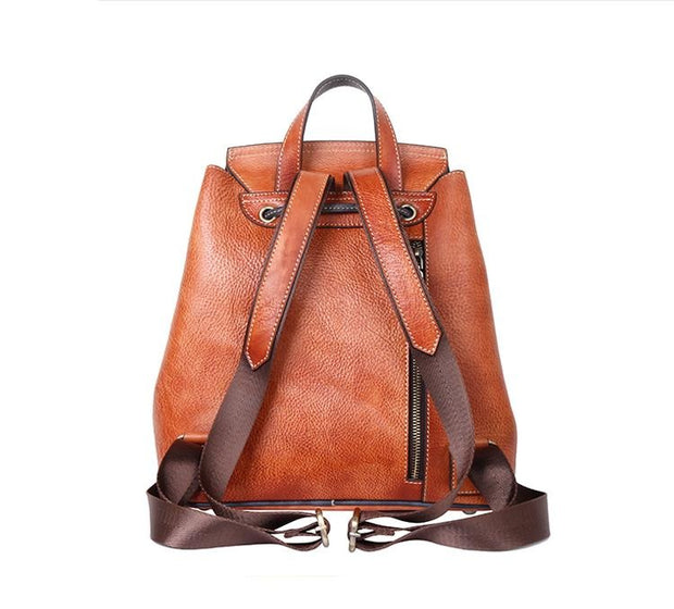 Chrysanthemum Leather Backpack - Prime Adore