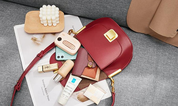 Leather Crossbody Saddle Bag - Prime Adore