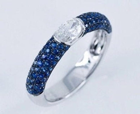 Infinity Blue Sapphire Wedding Ring - Prime Adore