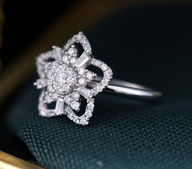 Diamond Double Stars Engagement Ring - Prime Adore