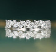 Wide Band Cluster Wedding Band - Prime Adore