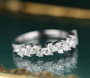 Wide Band Cluster Wedding Band - Prime Adore