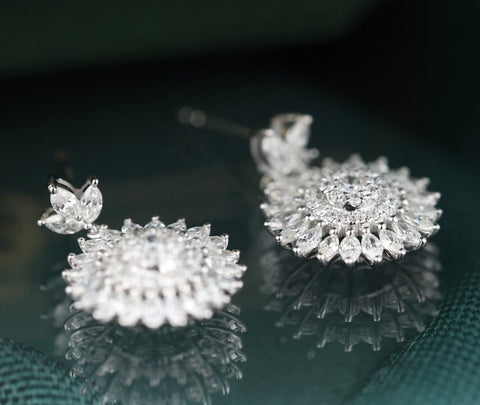 Signature Sunflower Diamond Earrings - Prime Adore