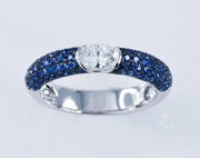 Infinity Blue Sapphire Wedding Ring - Prime Adore