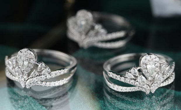 Raindrop Crown Diamond Ring - Prime Adore