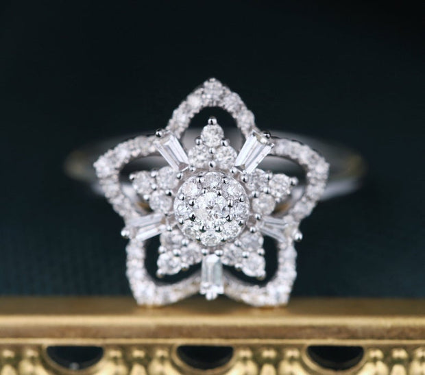 Diamond Double Stars Engagement Ring - Prime Adore