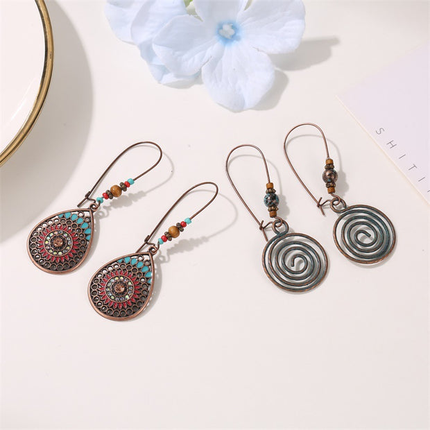 Bohemian Retro Carving Earrings - Prime Adore