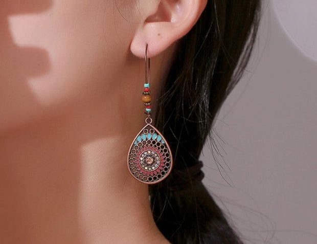 Bohemian Retro Carving Earrings - Prime Adore