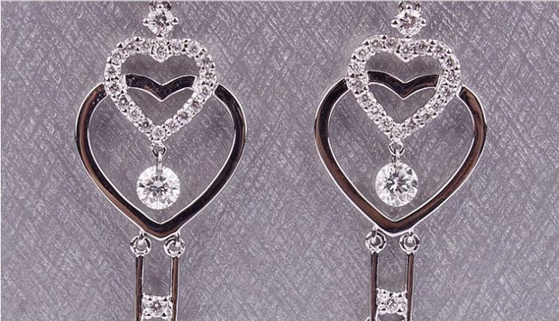 Double Heart Infinity Key Earrings - Prime Adore