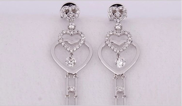 Double Heart Infinity Key Earrings - Prime Adore