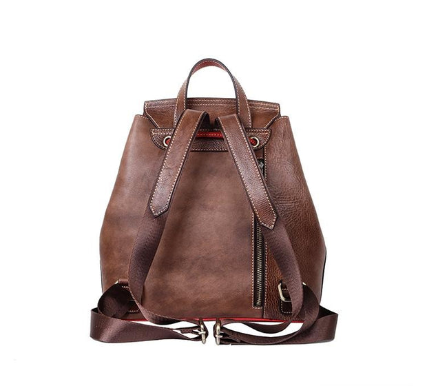 Chrysanthemum Leather Backpack - Prime Adore