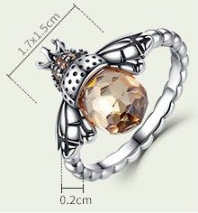 Vintage Honeybee Silver Ring - Prime Adore