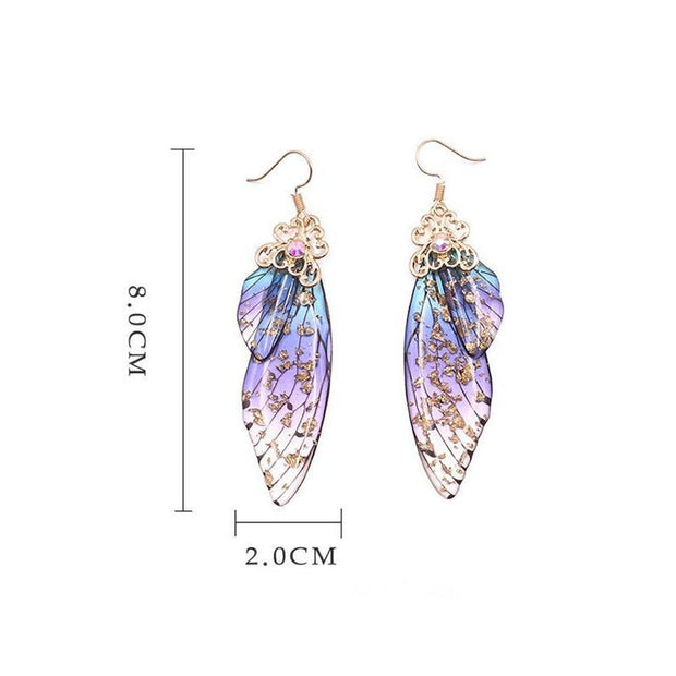 Cicada Wing Drop Earrings - Prime Adore