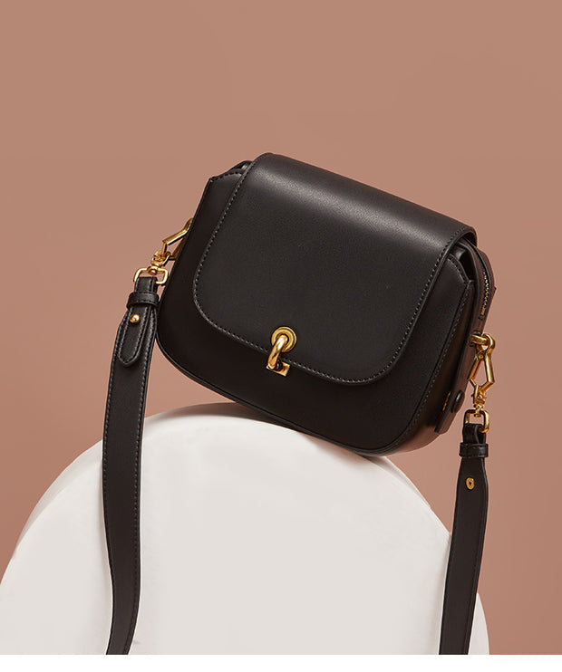 Leather Diagonal Square Bag - Prime Adore