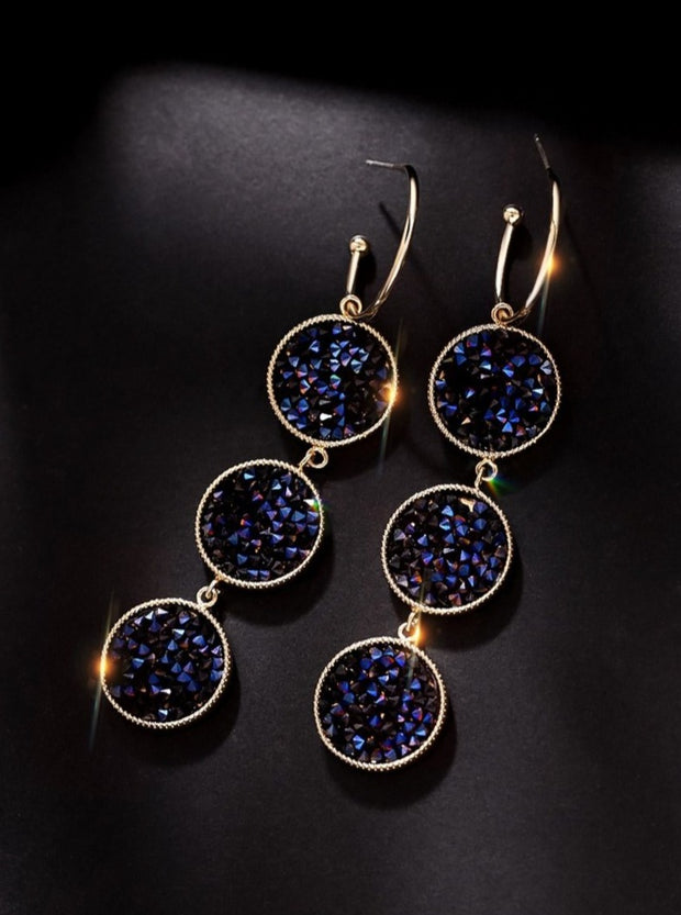 Retro Crystal Long Earrings - Prime Adore