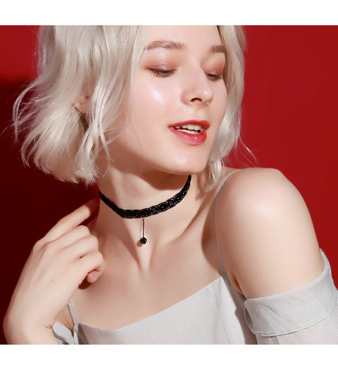 Dark Lace Choker - Prime Adore