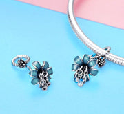 Blue Enamel Flowers Charns - Prime Adore