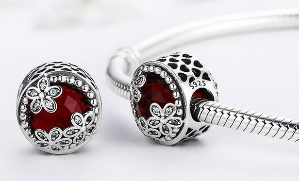 Sterling Silver Charm Variations - Red Series - Prime Adore