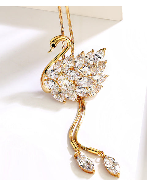 Vivacious Swan Necklace - Prime Adore