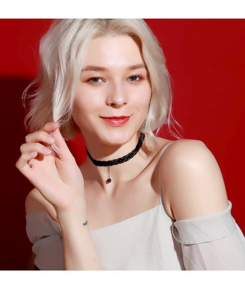 Dark Lace Choker - Prime Adore