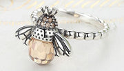 Vintage Honeybee Silver Ring - Prime Adore