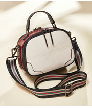 Wide Shoulder Leather Handbag - Prime Adore
